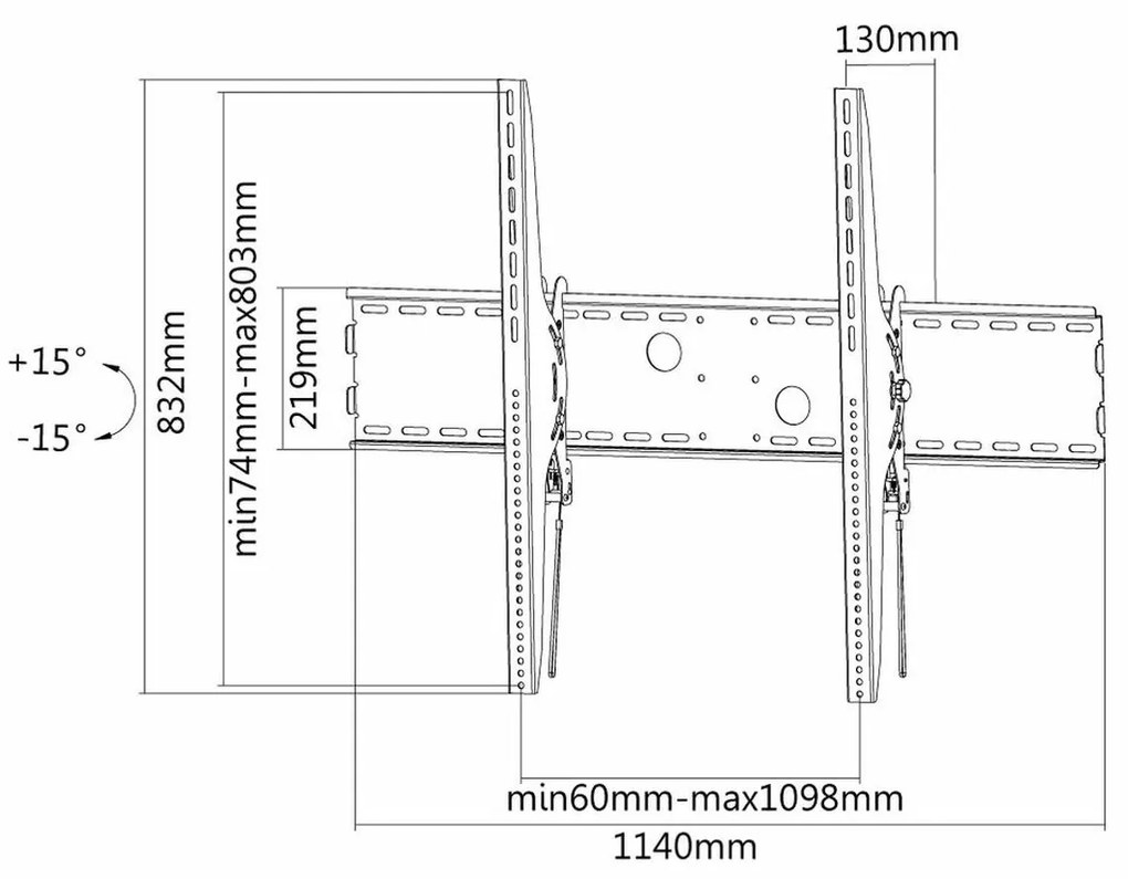 Supporto TV Neomounts LFD-W2000 60" 100"