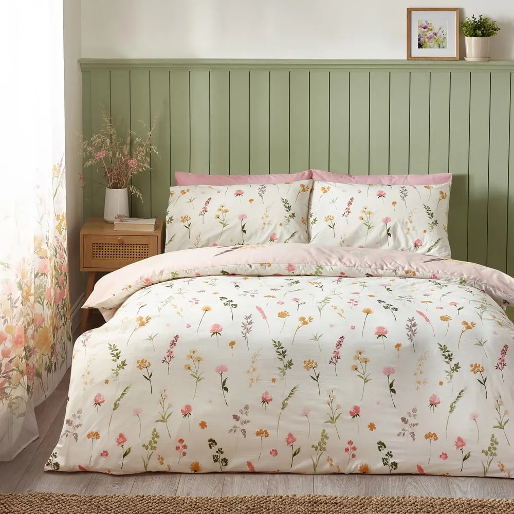 Set copripiumino e federa rosa per letto singolo 135x200 cm Countryside Floral – Catherine Lansfield