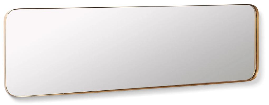 Kave Home - Specchio de parete Marco in metallo dorato 30 x 100 cm dorato