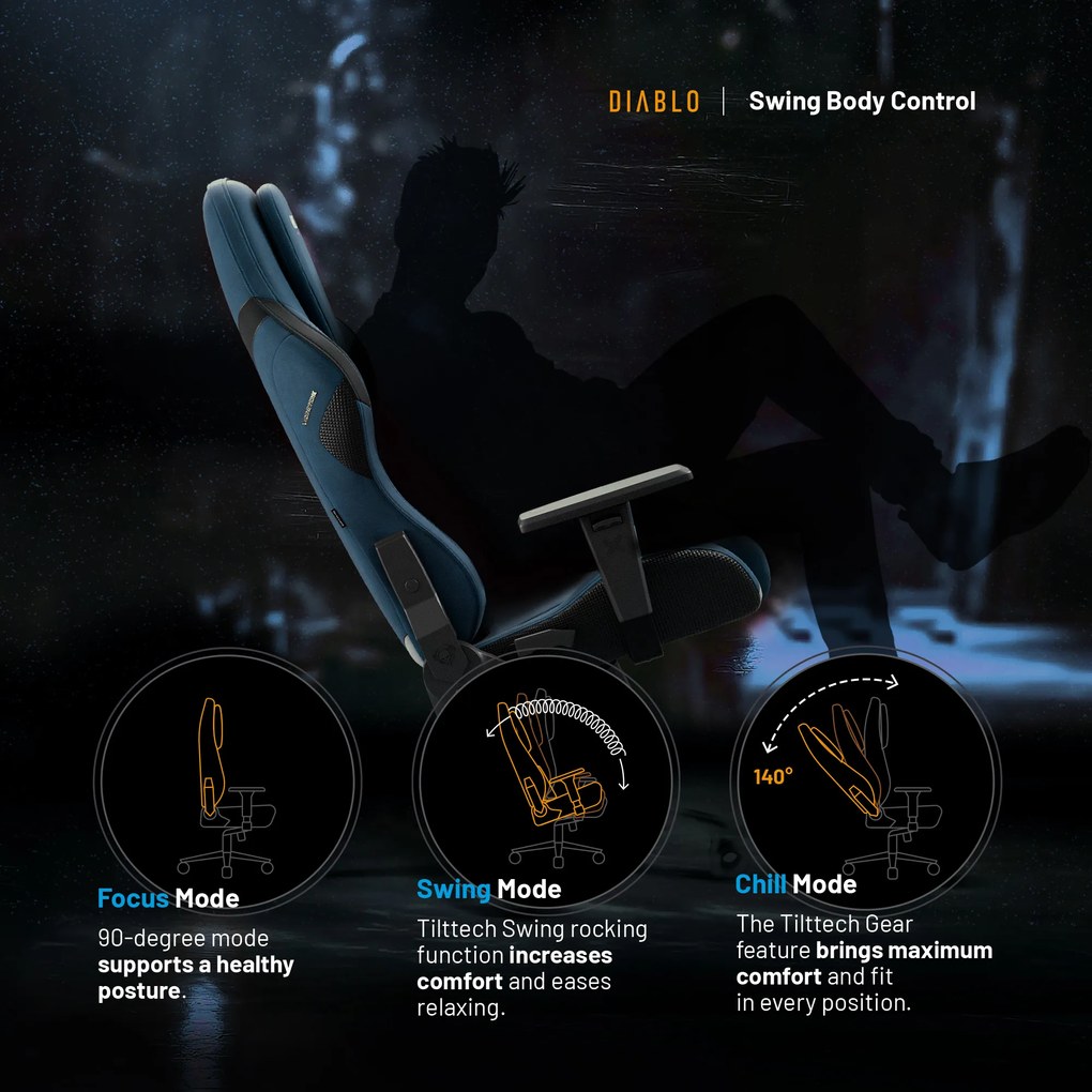 Sedia Da Gaming Diablo X.One Prime, Normal Size, Meta Ocean