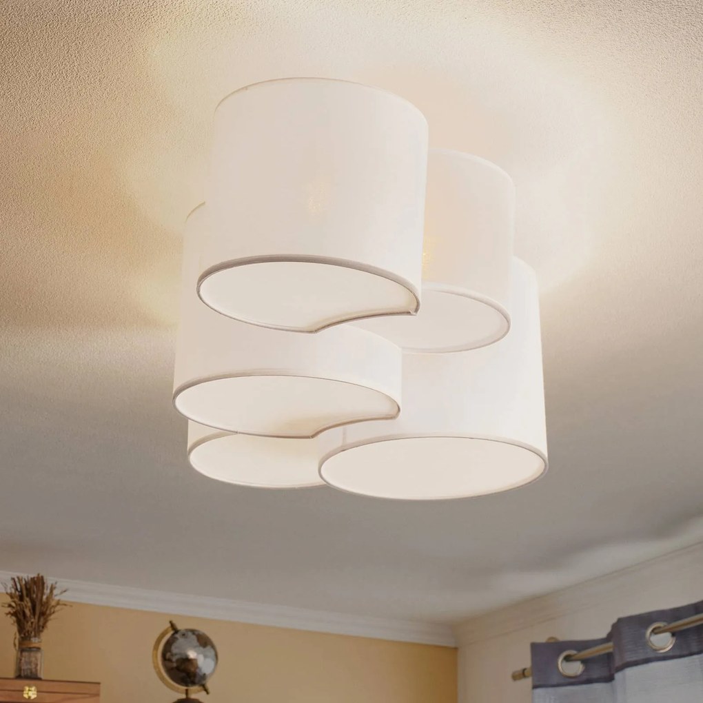 TK Lighting Plafoniera Mona a 5 luci, bianca