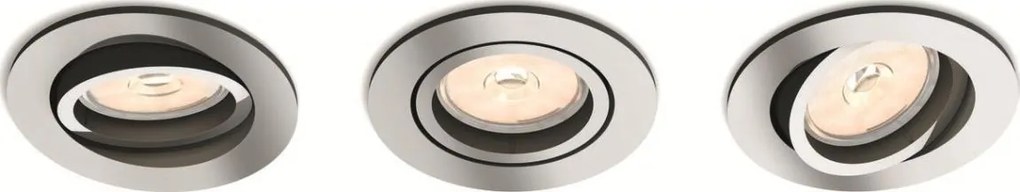 Philips 50393/11/PN - SET 3x LED RGBW dimmerabile, faretti da incasso 1x GU10/4,8W/230V cromo + telecomando