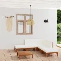 Set Divani da Giardino 7 pz con Cuscini in Massello di Acacia cod mxl 37864