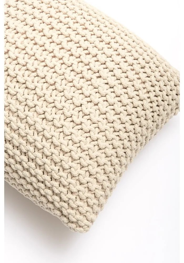 Pouf cuscino in maglia beige - Bonami Essentials