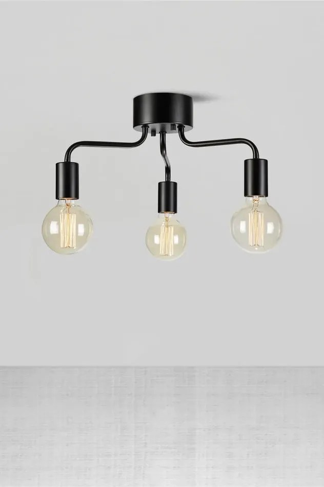 Plafoniera nera con paralume in metallo 38x38 cm Avery – Markslöjd