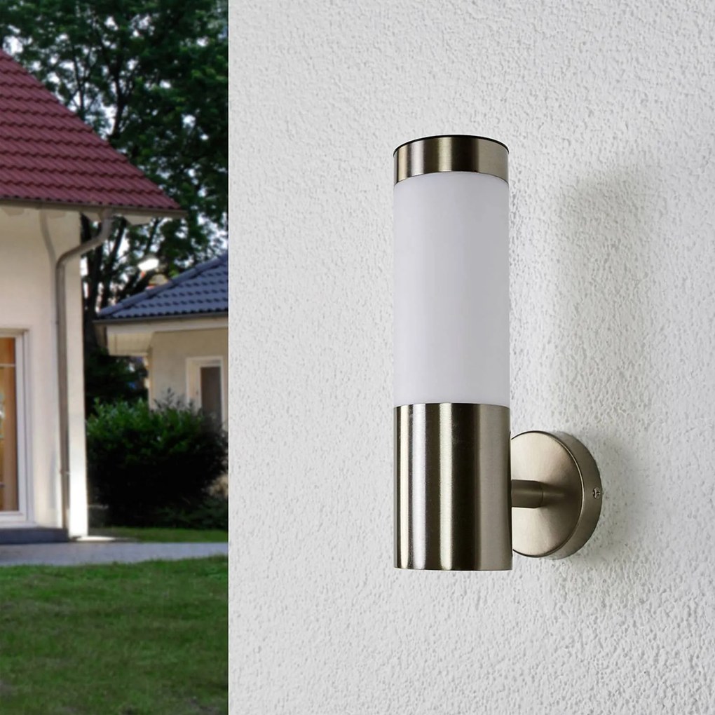 Lindby Aleeza applique LED solare, acciaio inox