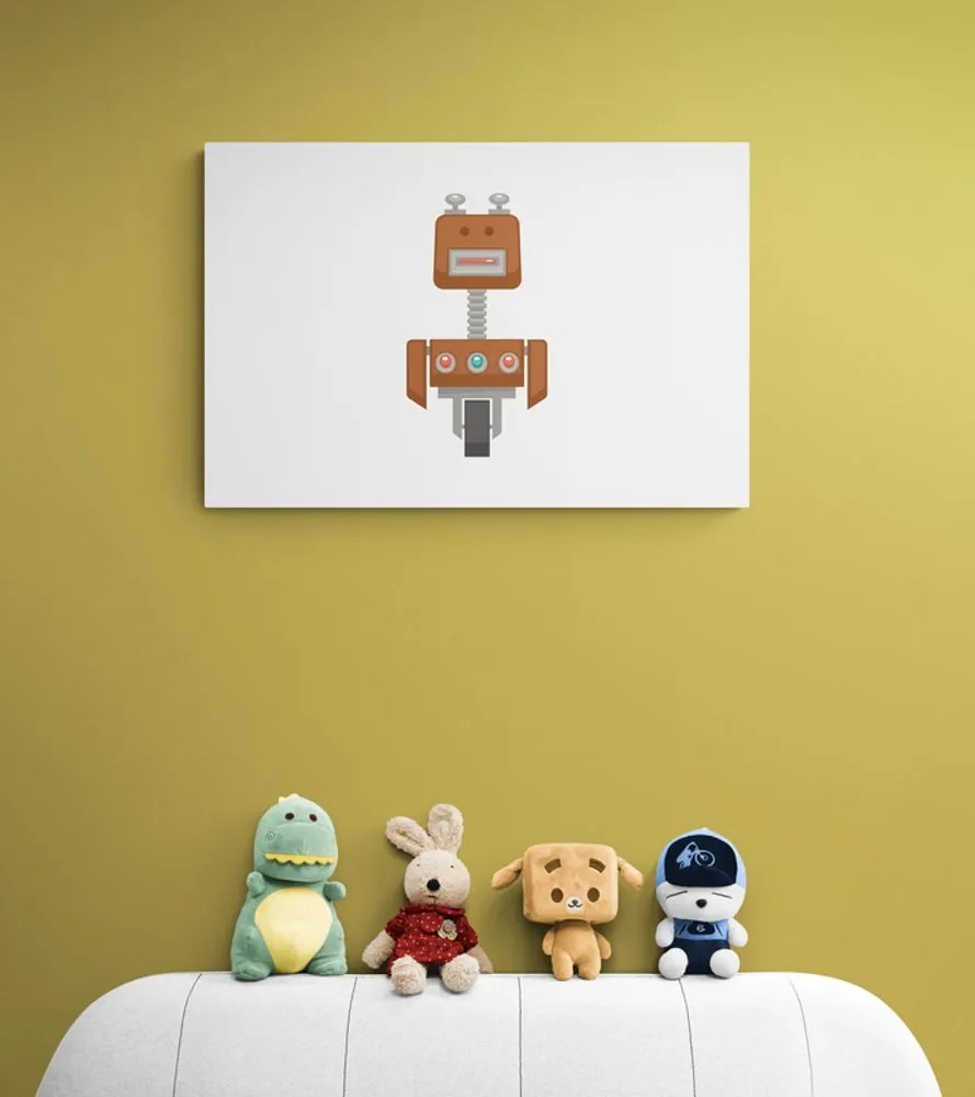 Stampa su tela – Robot in marrone