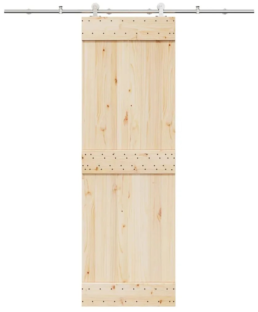 Kit Binari Porta Scorrevole 200 Cm Acciaio Inossidabile Argento /