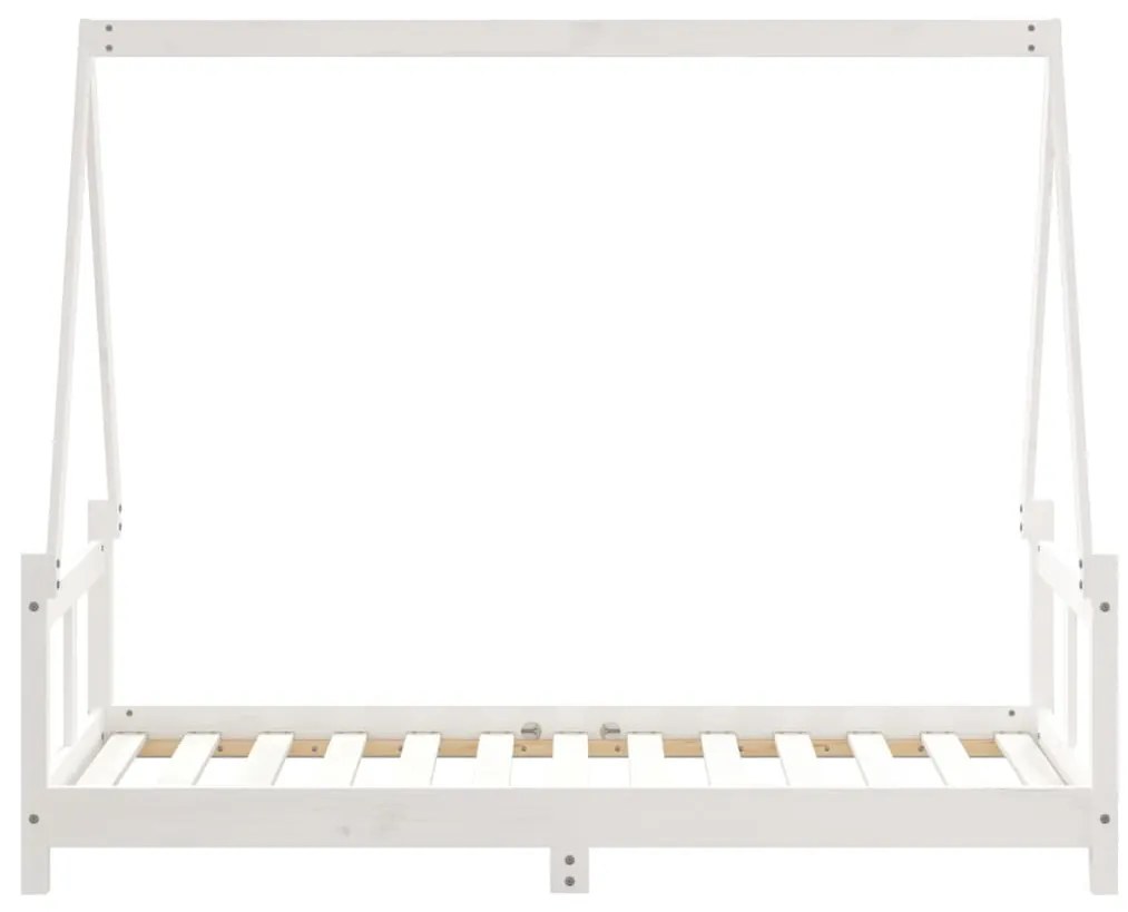 Giroletto per bambini bianco 80x160cm in legno massello di pino