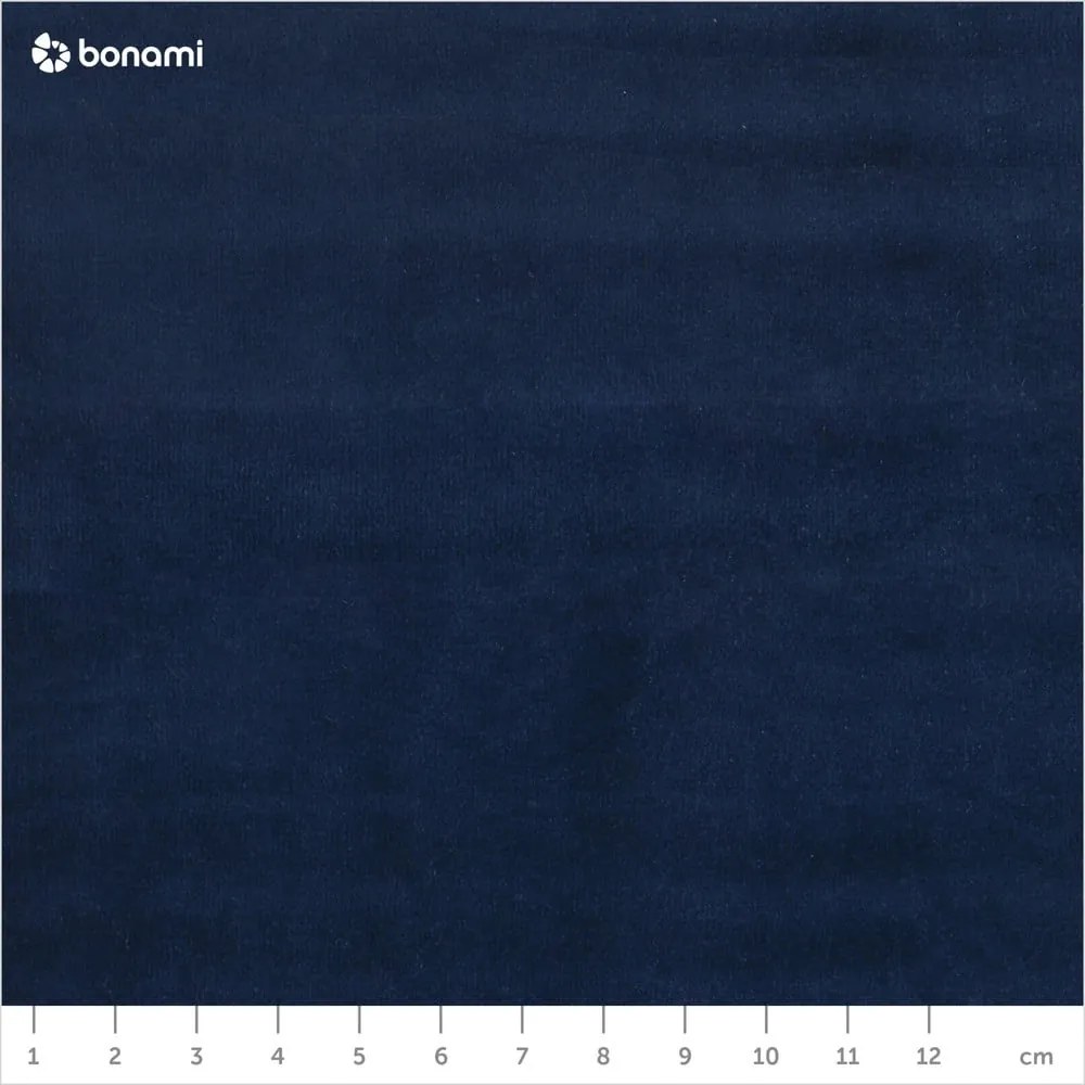 Letto matrimoniale imbottito in blu scuro in velluto con contenitore con rete inclusa 160x200 cm Bellis – Micadoni