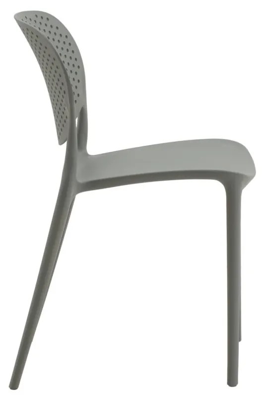 Set di sedie MAIORCA in polipropilene grigio, impilabili