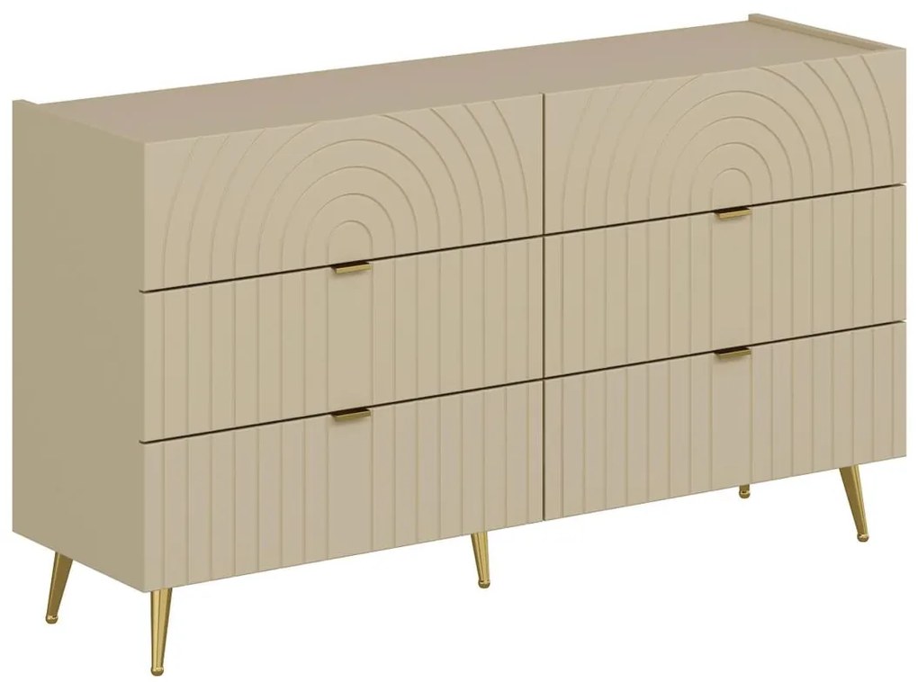 Comò 6 cassetti Beige - NORSIM di PASCAL MORABITO