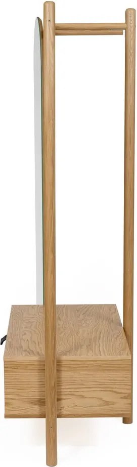 Parete dell'anticamera in legno di quercia con specchio Tripod - Woodman