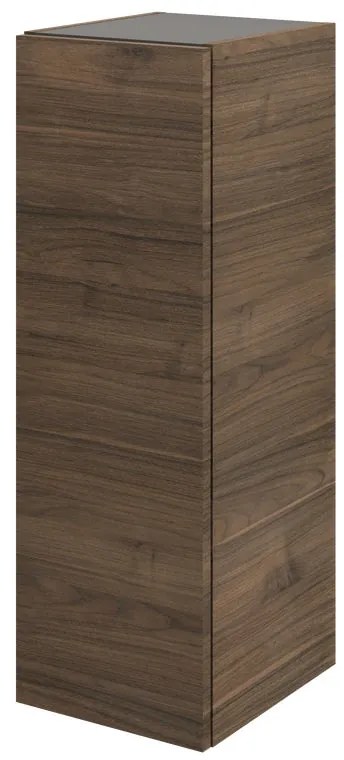 Pensile bagno Neo marrone in vetro SENSEA, 1 anta apertura push pull da sinistra P 35 x L 30 x H 90 cm
