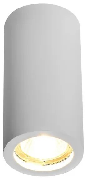 Plafoniera LED GU10 e GU5.3 in Gesso Pitturabile Rotonda Ø70x110mm Base GU10