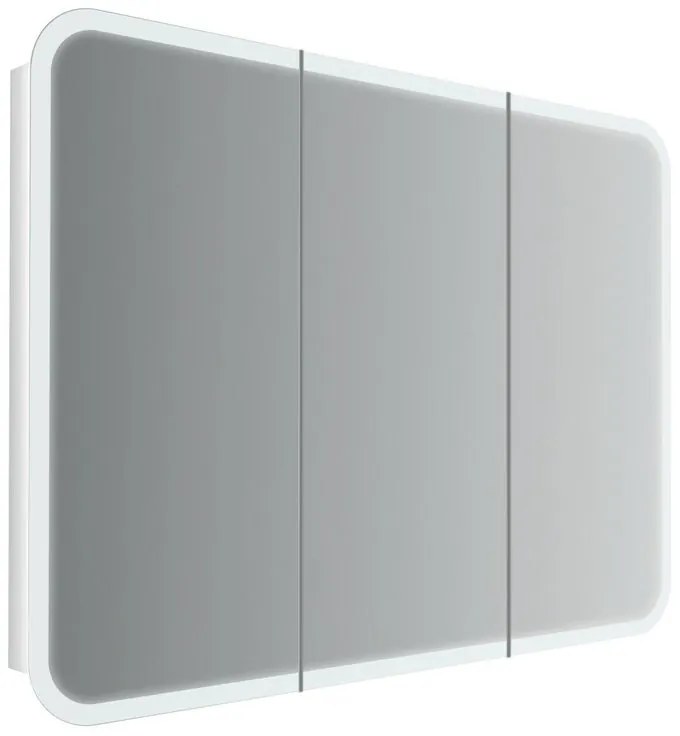 Pensile con luce Liverpool bianco L 95 x H 70 x P 15 cm