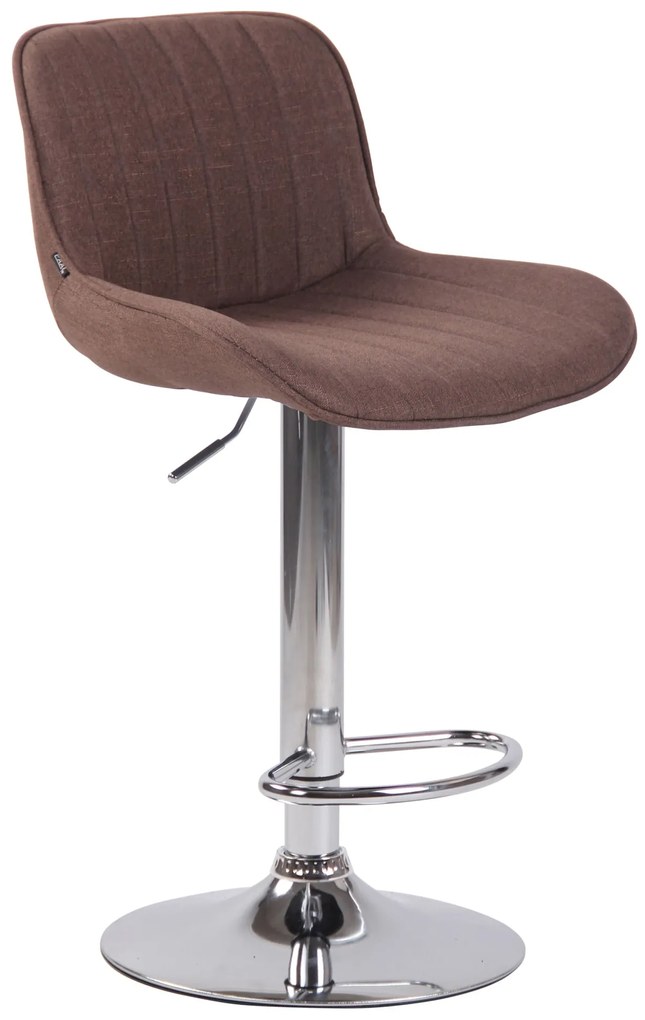 Sgabello Bar Regolabile Lentini Stoff / Braun / Chrom