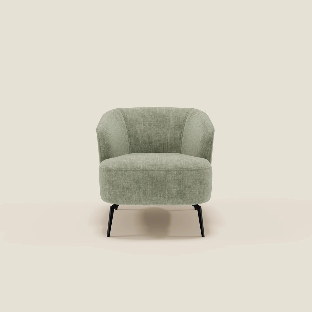Renoa Poltroncina dall'eleganza moderna in tessuto smacchiabile T24 verde salvia