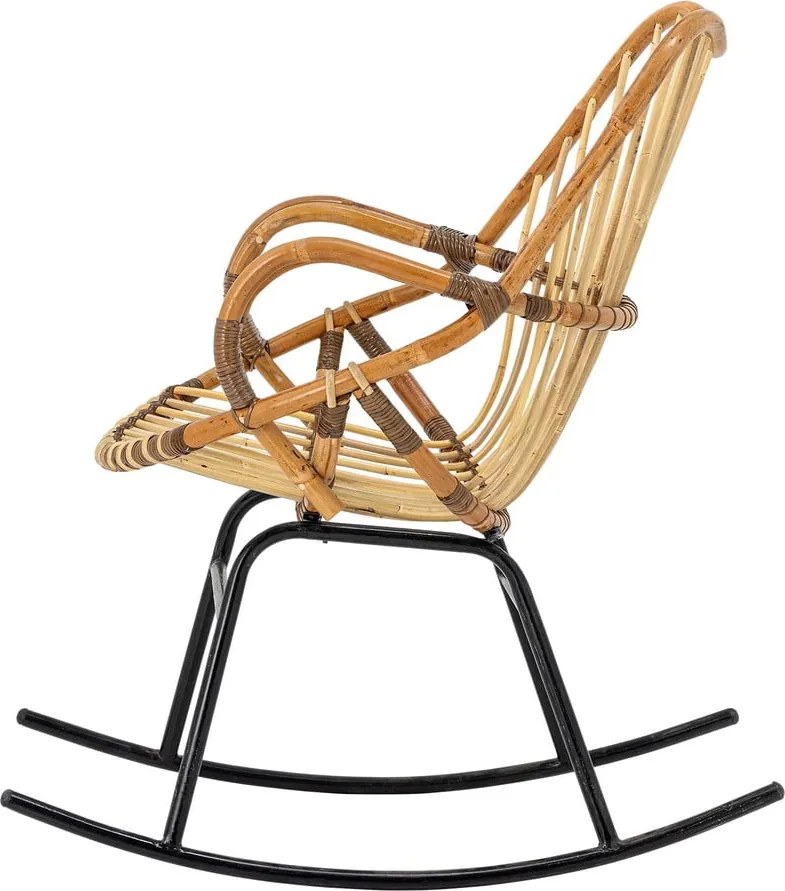 Sedia a dondolo in colore naturale Reine - Bloomingville