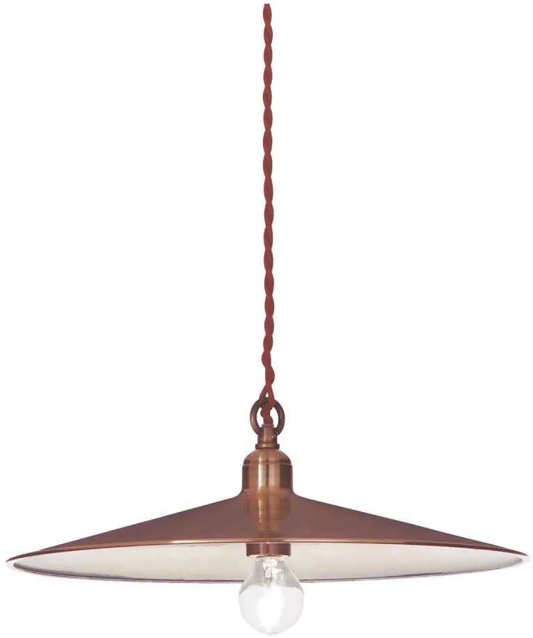 Ideal Lux - Lampadario a sospensione con filo CANTINA 1xE27/42W/230V diametro 35 cm rame