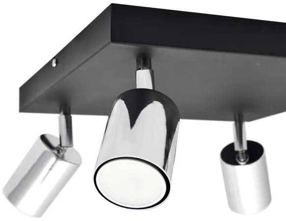 Faretto LED TUNE 4xGU10/4,8W/230V cromo opaco/nero