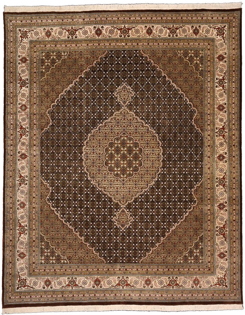 Tabriz Tappeto 250 x 300 Blu (Indian) Annodato A Mano