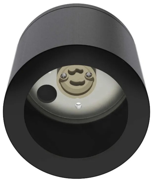 Applique da soffitto IP54 GU10 in Alluminio e Vetro - Nera Colore del corpo Nero