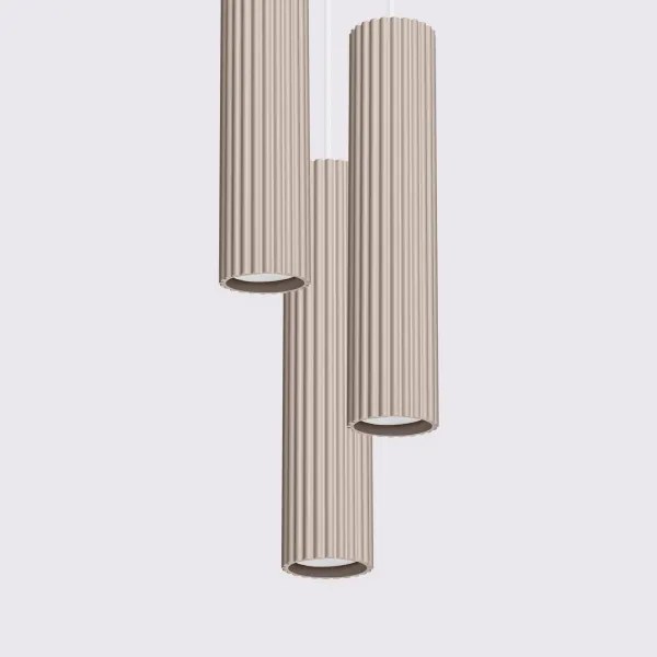 Brilagi - Lampadario a sospensione con filo CRESTO 3xGU10/10W/230V taupe