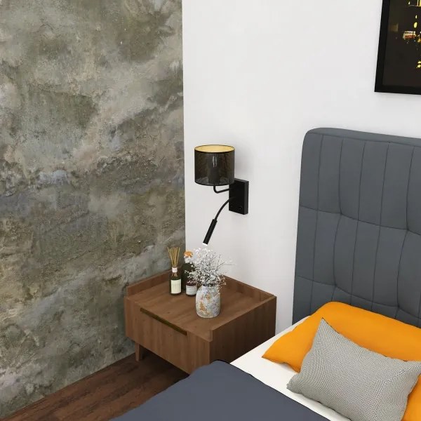 Applique LOFT SHADE 1xE27/60W+1xG9/8W/230V nero/oro