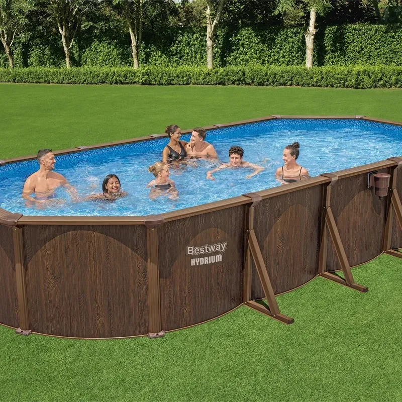 Piscina fuori terra rigida BESTWAY Hydrium marrone L int 7.3 x 3.6 m