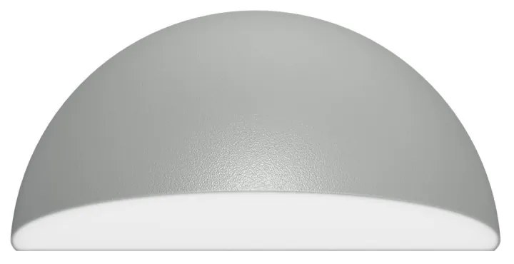 Applique Curva Monodirezionale con base E27, IP54 Grigia - Serie BRINA Base E27
