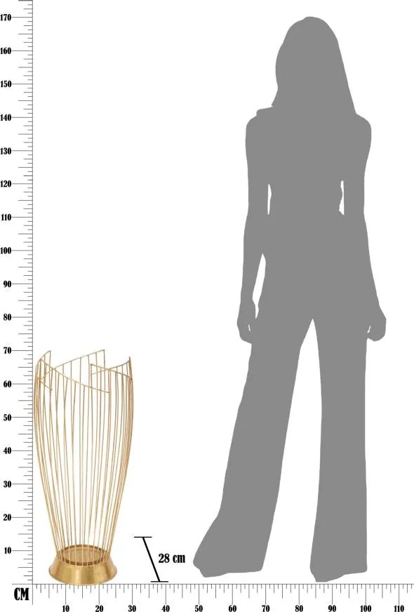Porta Ombrelli Fashion Oro Ø28x69 cm in Ferro Oro...