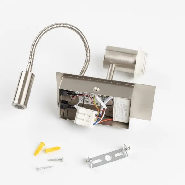 Brilagi - Applique a LED NUBILA 1xE27/25W/230V + LED/3W cromo/antracite