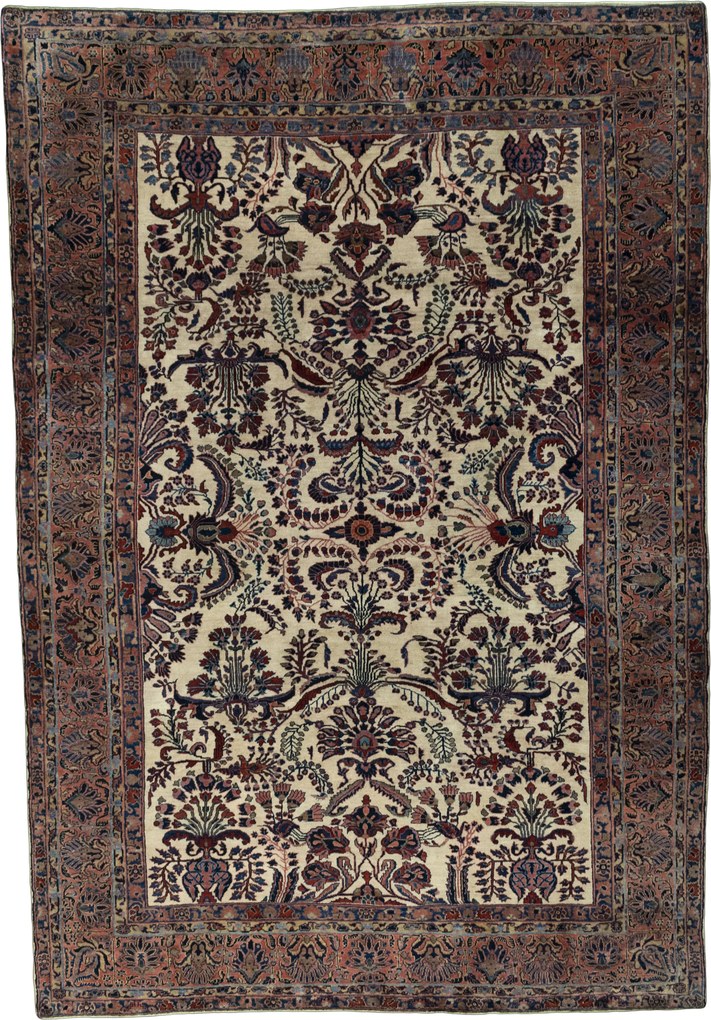 Sarouk Tappeto persiano 240x340 Beige (Iran) Annodato A Mano
