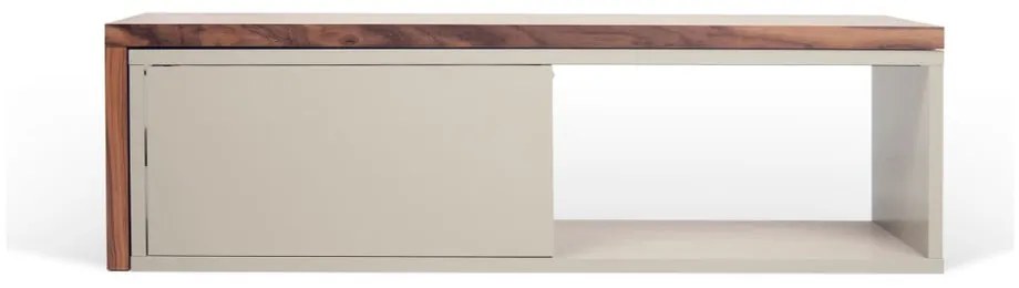 Tavolo TV variabile grigio con impiallacciatura in noce Move - TemaHome