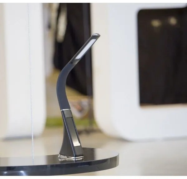 Brilagi - Lampada da tavolo dimmerabile a LED con display PELLE LED/7W/230V nero