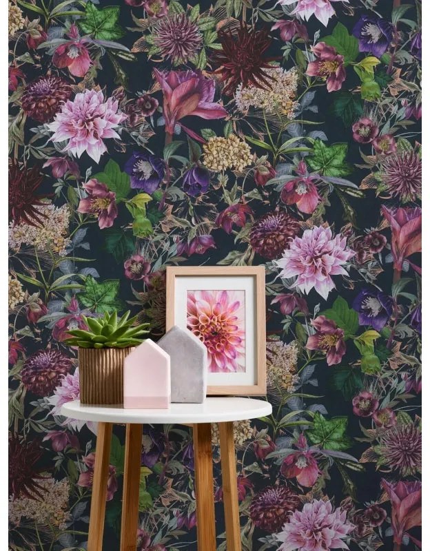 Carta da parati Protea  multicolor viola, 53 cm x 10.05 m