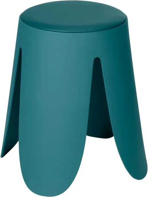 Sgabello per il bagno verde petrolio con seduta imbottita e piedini antiscivolo Flores