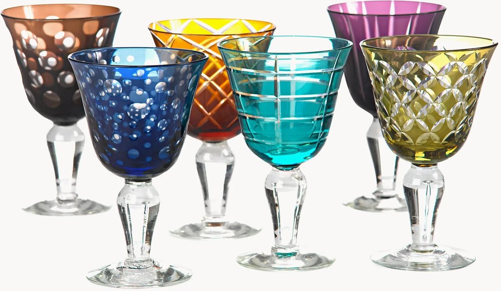 Set di 6 calici da vino Cuttings