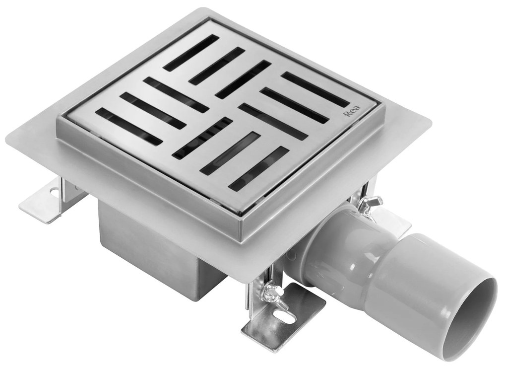 Scarico lineare REA CROSS Nickel Brush 12x12