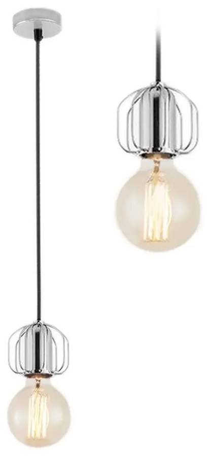 Lampada Da Soffitto Singola Loft Chrom APP594-1CP