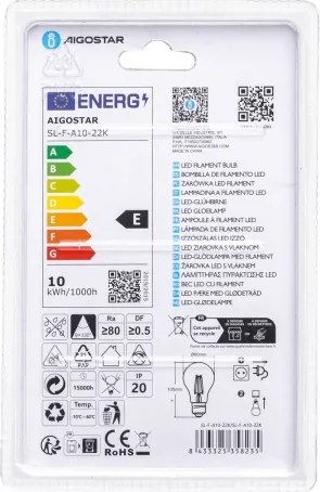 Lampadina LED VINTAGE A60 E27/10W/230V 2200K - Aigostar