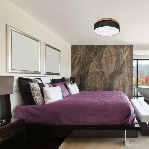 Brilagi - LED Plafoniera BELLADONNA 3xE27/15W/230V nero/quercia