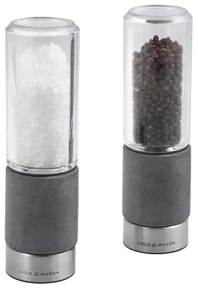 Cole&Mason - Set di macina sale e pepe REGENT CONCRETE 2 pezzi cemento 18 cm