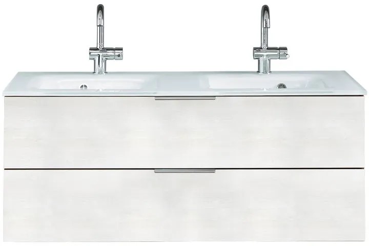 Mobile da bagno sospeso sotto lavabo L 119 x H 48 x P 45 cm bianco, 2 cassetti PELIPAL Madeo