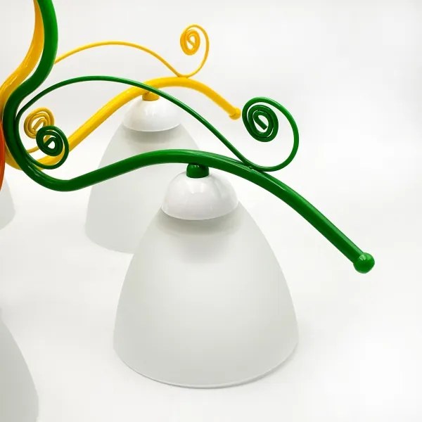 Lampadario a sospensione con catena RETRO 5xE27/60W/230V bianco/colorato