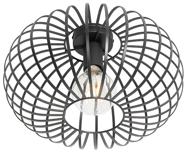Plafoniera di design nera 39 cm - Johanna