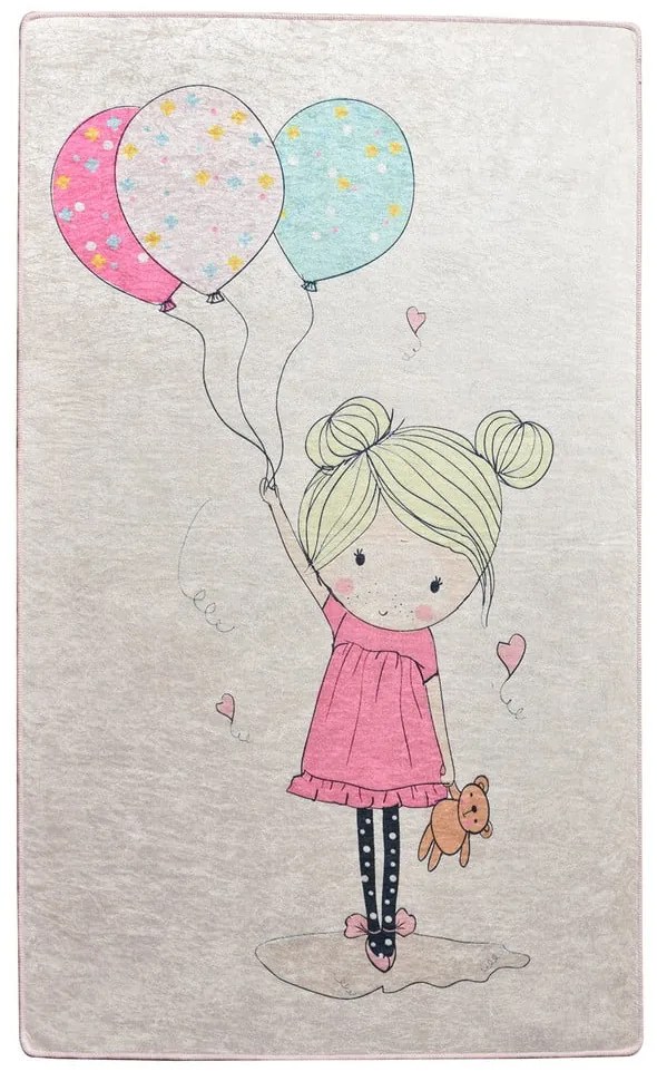 Tappeto antiscivolo per bambini , 140 x 190 cm Little Girl - Conceptum Hypnose