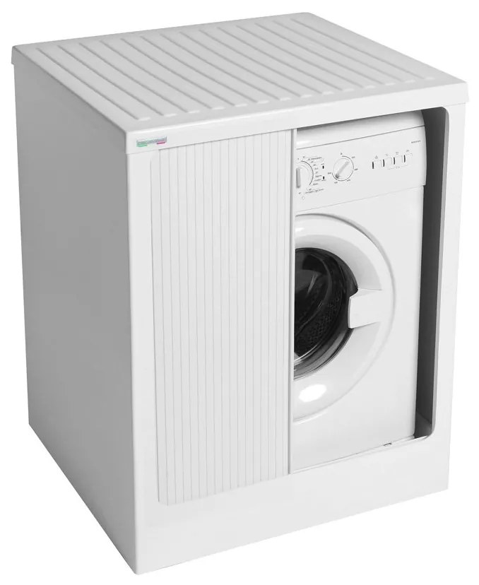 Colavene Lavcril box contenitore per lavatrice 72x68x91h con serrandina a scomparsa laterale in abs metacrilato bianco