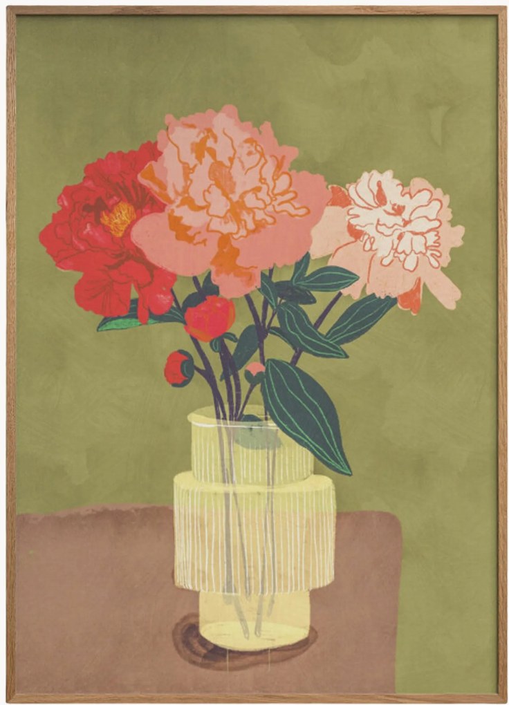 Stampa digitale incorniciata Peonies